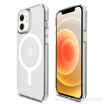 Funda magnética transparente antiarañazos para iPhone